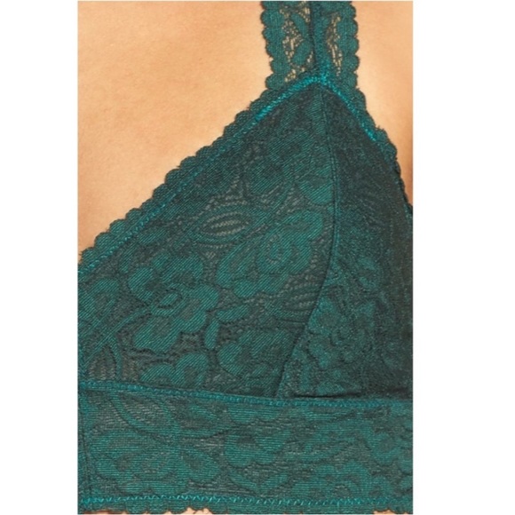 Free People Galloon Emerald Green Lace Racerback Bralette Sizes Small & Medium - Picture 6 of 7